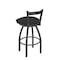 Holland Bar Stool Co 25" Low Back Swivel Counter Stool, Pewter Finish, Graph Coal Seat 82125PW018 - alternate 4